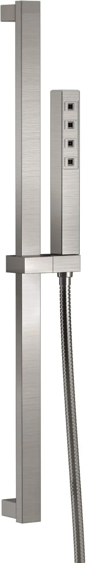 Delta Faucet Single-Spray H2Okinetic Slide Bar Hand Held Shower with Hose, Brushed Nickel Handheld Shower Head, Slide Bar Hand Shower, Handheld Shower, Detachable Shower Head, Stainless 51567-SS
