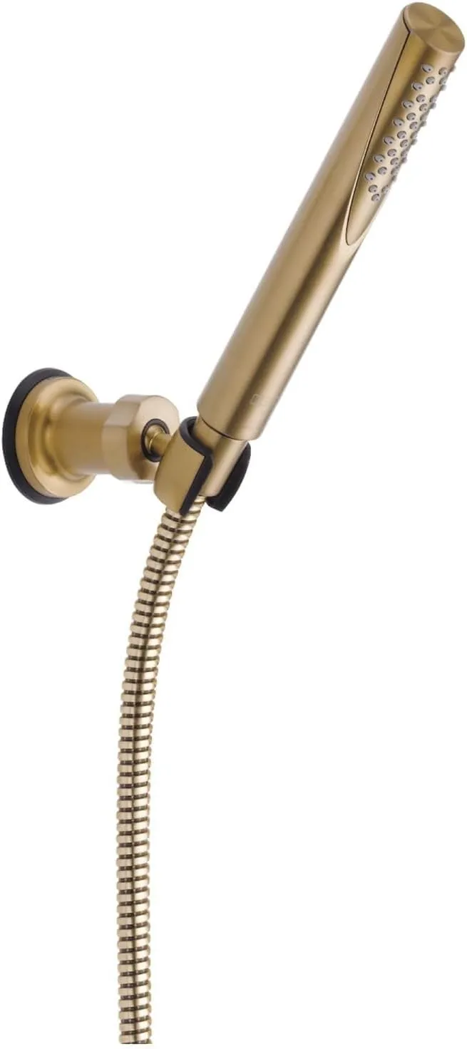 Delta Faucet Trinsic Single Spray Wall-Mount Hand Shower, Hand Held Shower with Hose, Gold Handheld Shower Head, Slide Bar Hand Shower, Handheld Shower, Champagne Bronze 55085-CZ