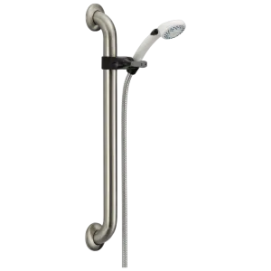 Delta Universal Showering Components:52001 Adjustable Slide Bar / Grab Bar 2-Setting Hand Shower