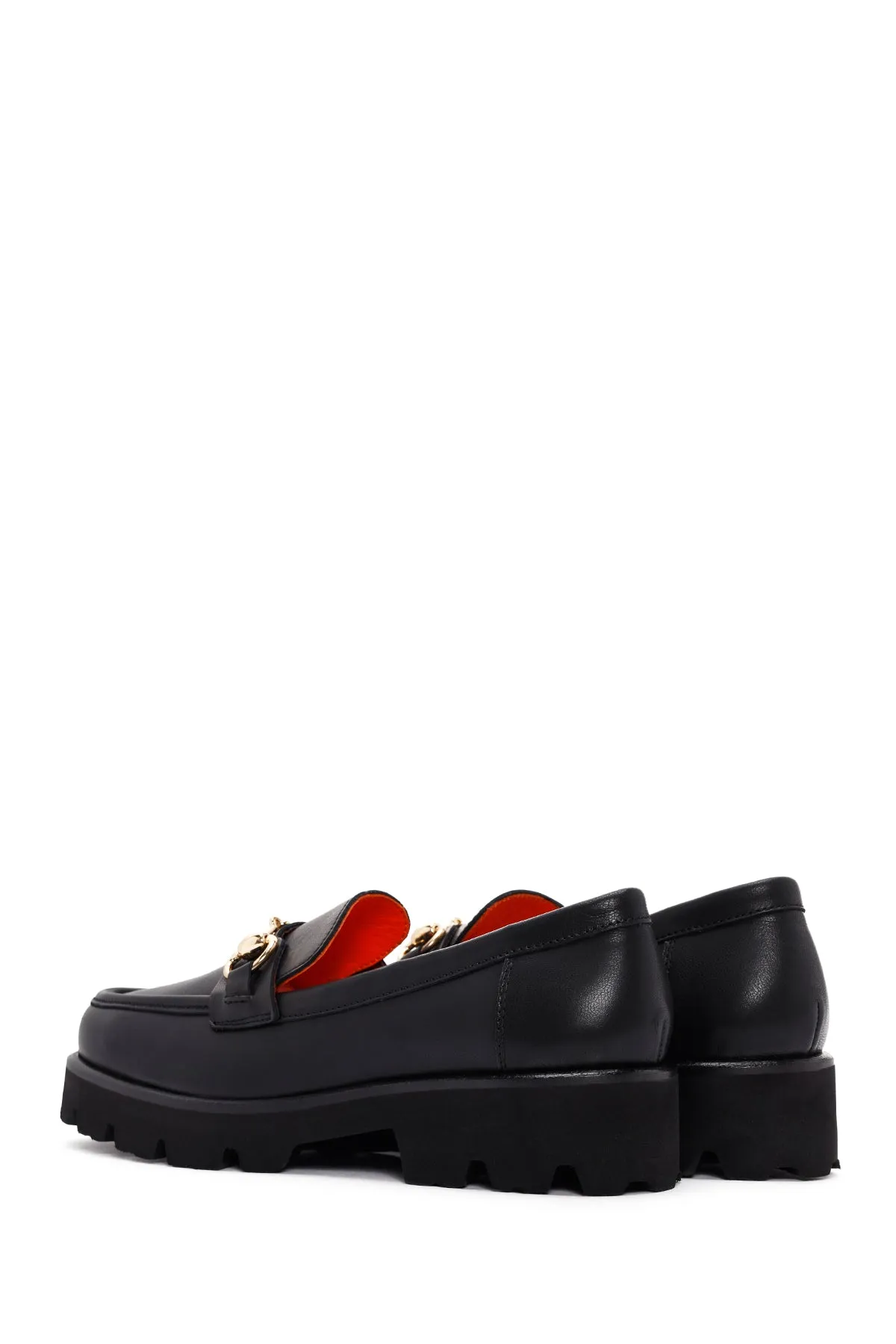 Derimod Flex Kadın Siyah Deri Maskülen Loafer