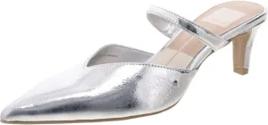 Dolce Vita Womens Kanika MID Laceless Leather Mules Silver 12 Medium (B,M)