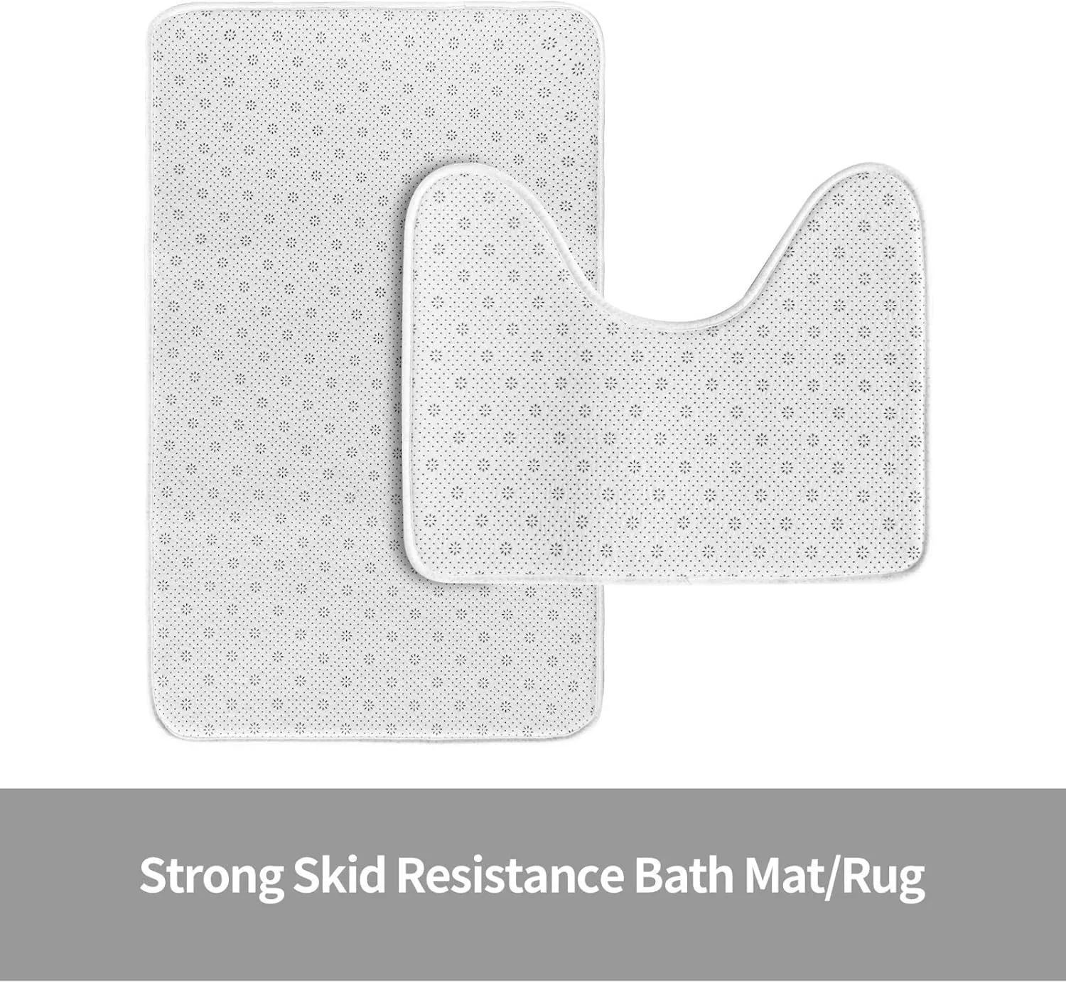 EkcoS A Warm and Rustic Colour Scheme Bathroom Rugs Set 2 Piece Microfiber Bath Shower Mat and U-Shaped Toilet Rug Non Slip Absorbent Bath Rug for Tub