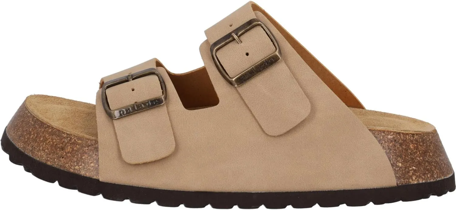 Elaha Mega Women's Mules - Comfortable Sandals Made in Spain - Slippers with Cork Footbed - Fashionable Summer Shoes