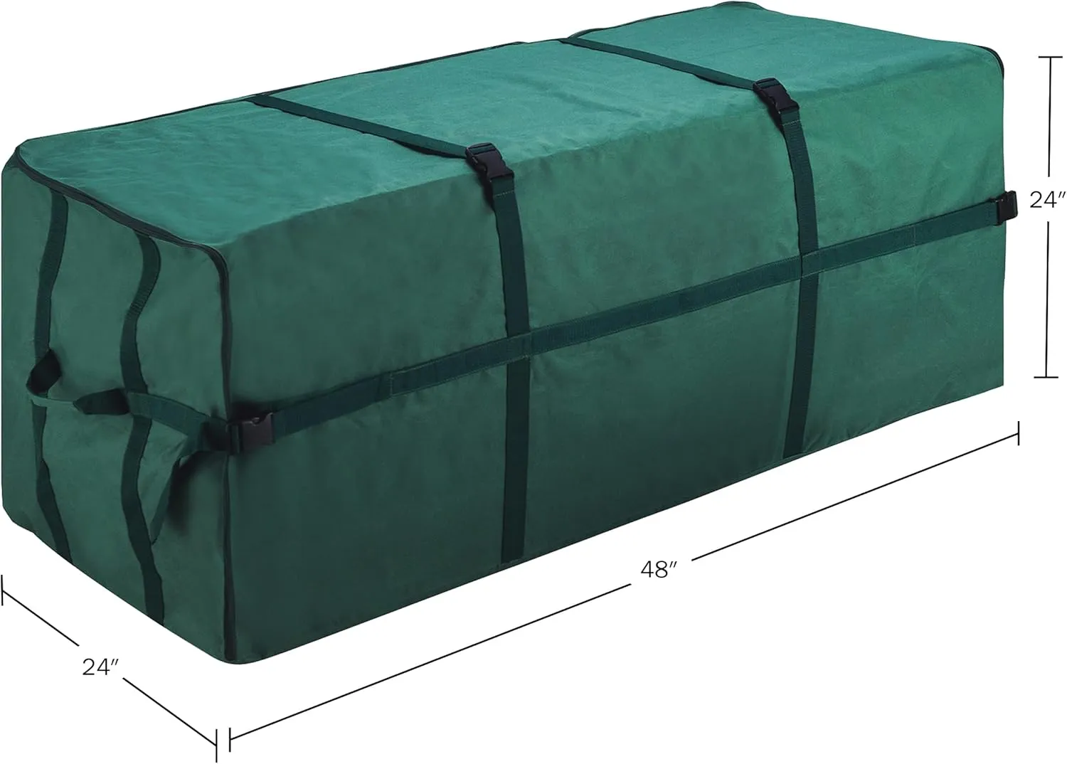 Elf Stor Heavy Duty Canvas Christmas Tree Storage Bag with Straps, fits up to 7.5 ft Tree, Green