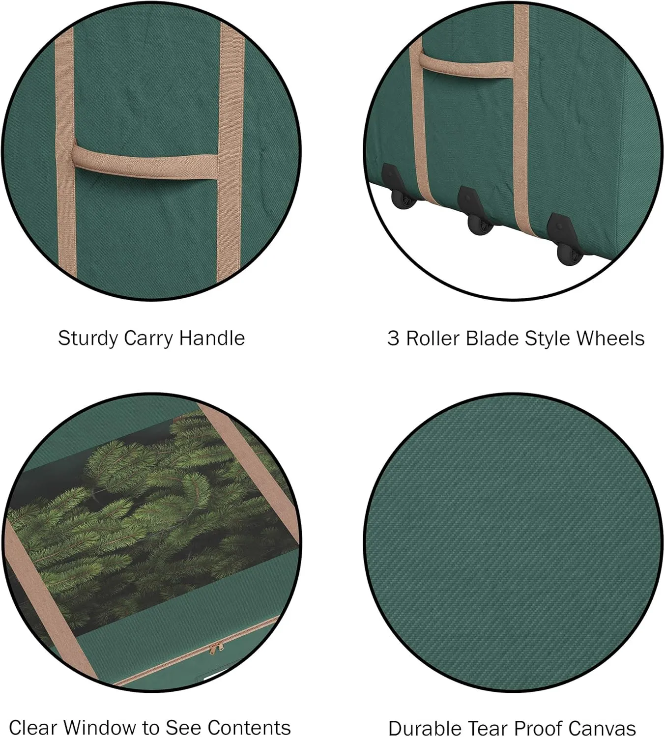 Elf Stor Premium Christmas Tree Storage Bag, fits up to 9ft Tree, Green