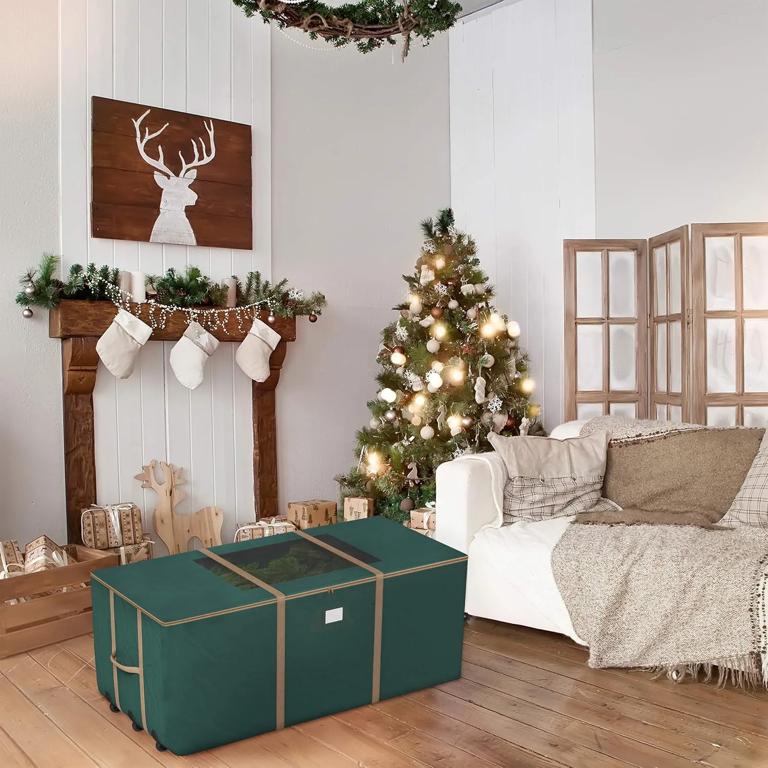 Elf Stor Premium Christmas Tree Storage Bag, fits up to 9ft Tree, Green