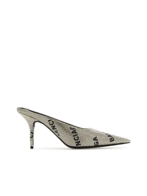 Embellished Square Knife Mules