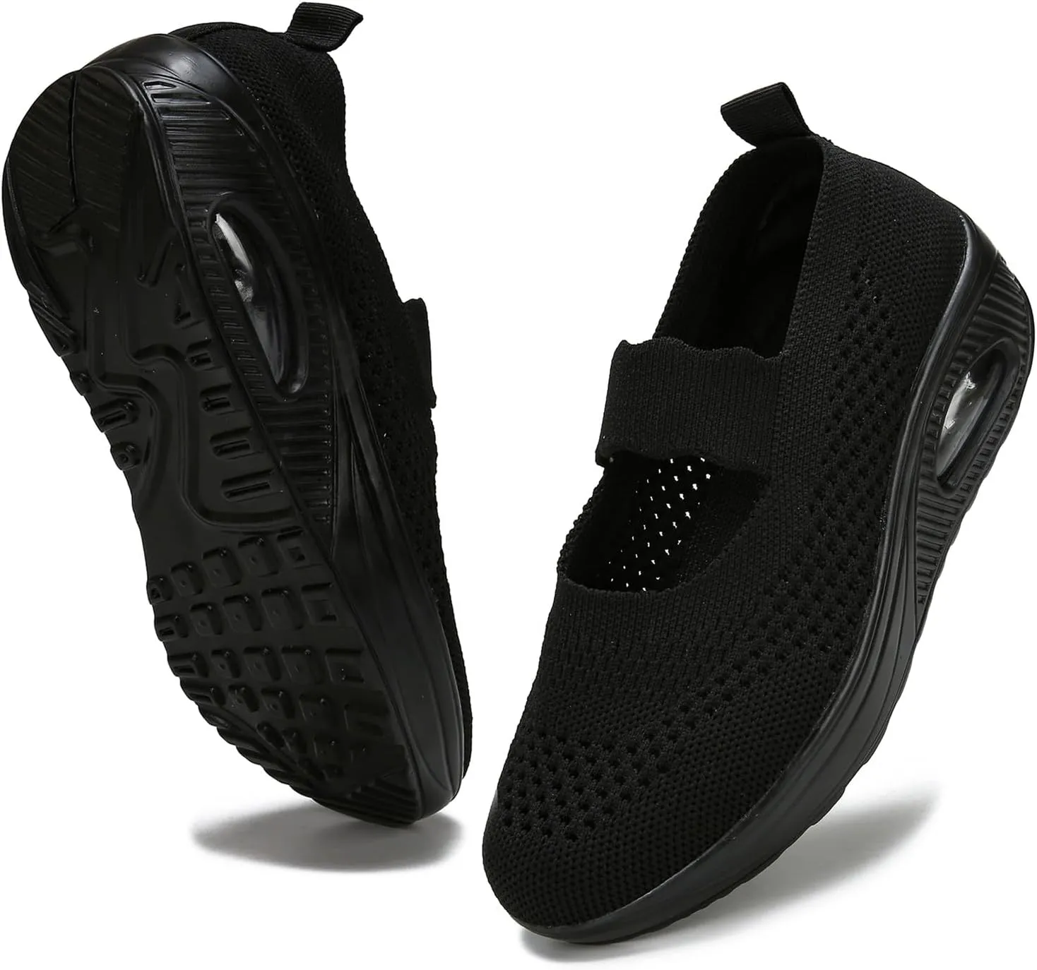 EnllerviiD Women Nurse Sneakers Platform Sneakers Air Cushion Walking Wedge Sneaker Food Service Shoes Ladies Toning Rocker Shoes