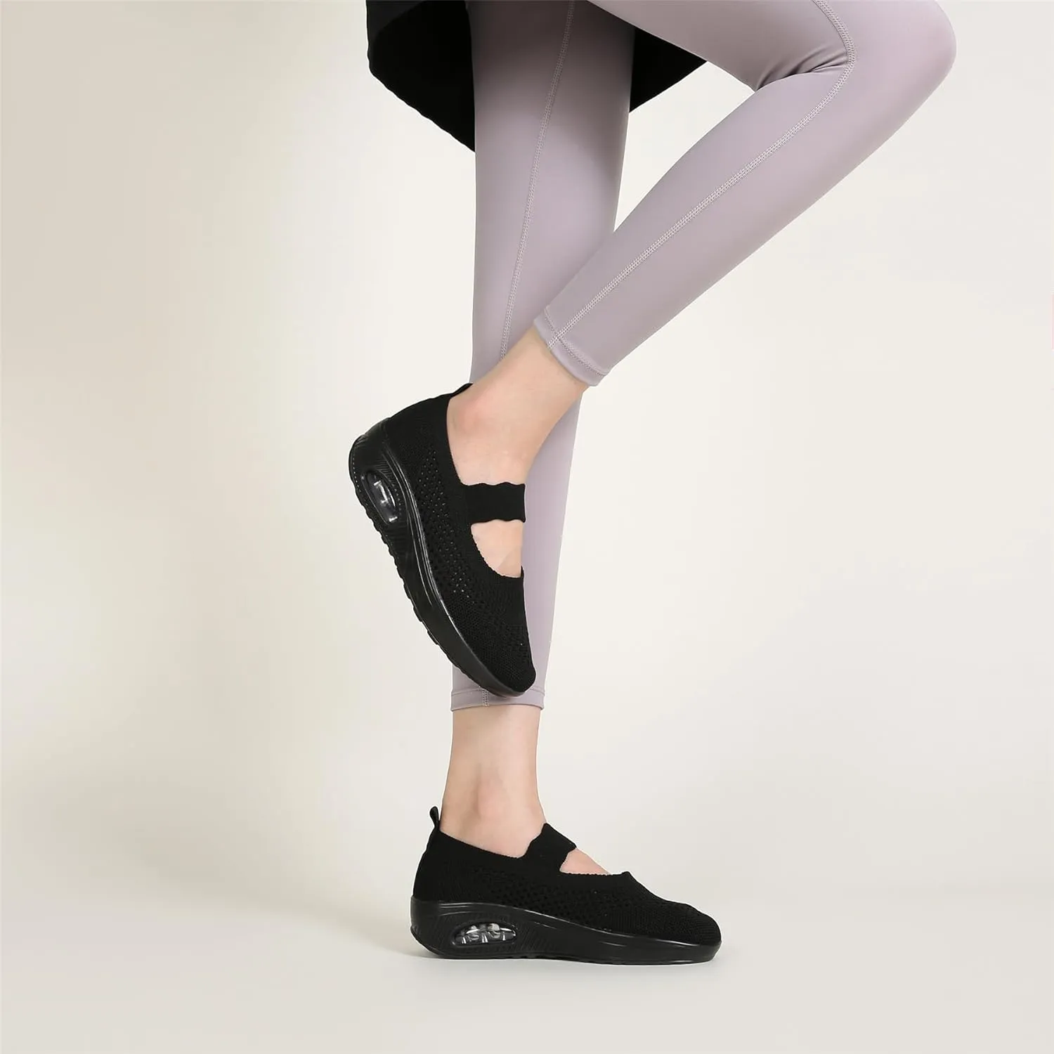 EnllerviiD Women Nurse Sneakers Platform Sneakers Air Cushion Walking Wedge Sneaker Food Service Shoes Ladies Toning Rocker Shoes