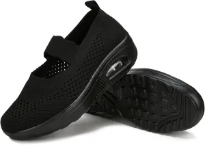EnllerviiD Women Nurse Sneakers Platform Sneakers Air Cushion Walking Wedge Sneaker Food Service Shoes Ladies Toning Rocker Shoes