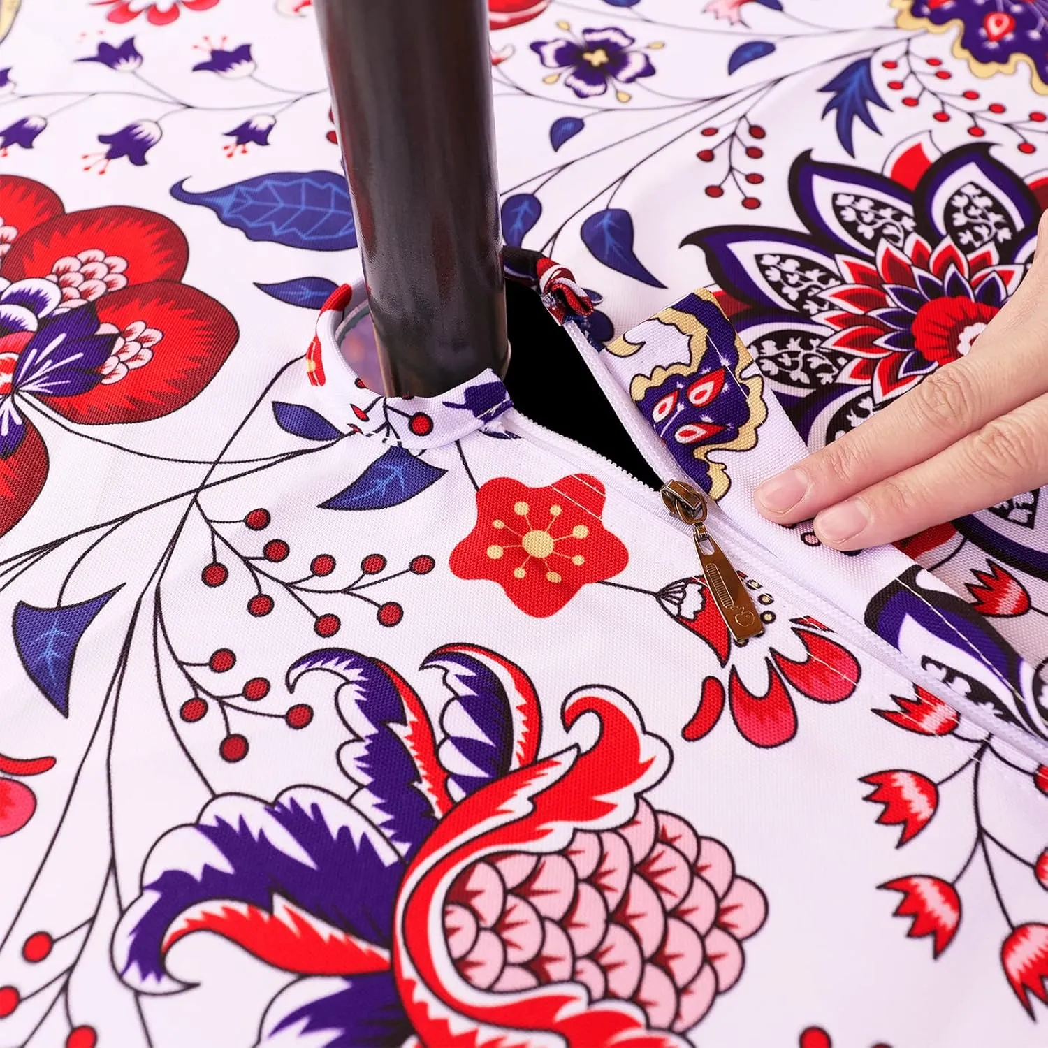 Eternal Beauty 60X 84” Rectangle Tablecloth Waterproof Outdoor Tablecloth with Umbrella Hole for Patio Spring Summer Tables,Bloom