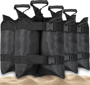 Extra Large 240 LBS Canopy Weights Sand Bags Set of 4, 1680D Heavy Duty Plus Size Gazebo Sandbags with Inner Plastic Bag for Outdoor Tent, Patio Umbrella, Sun Shelter, Pop up Pergola Legs
