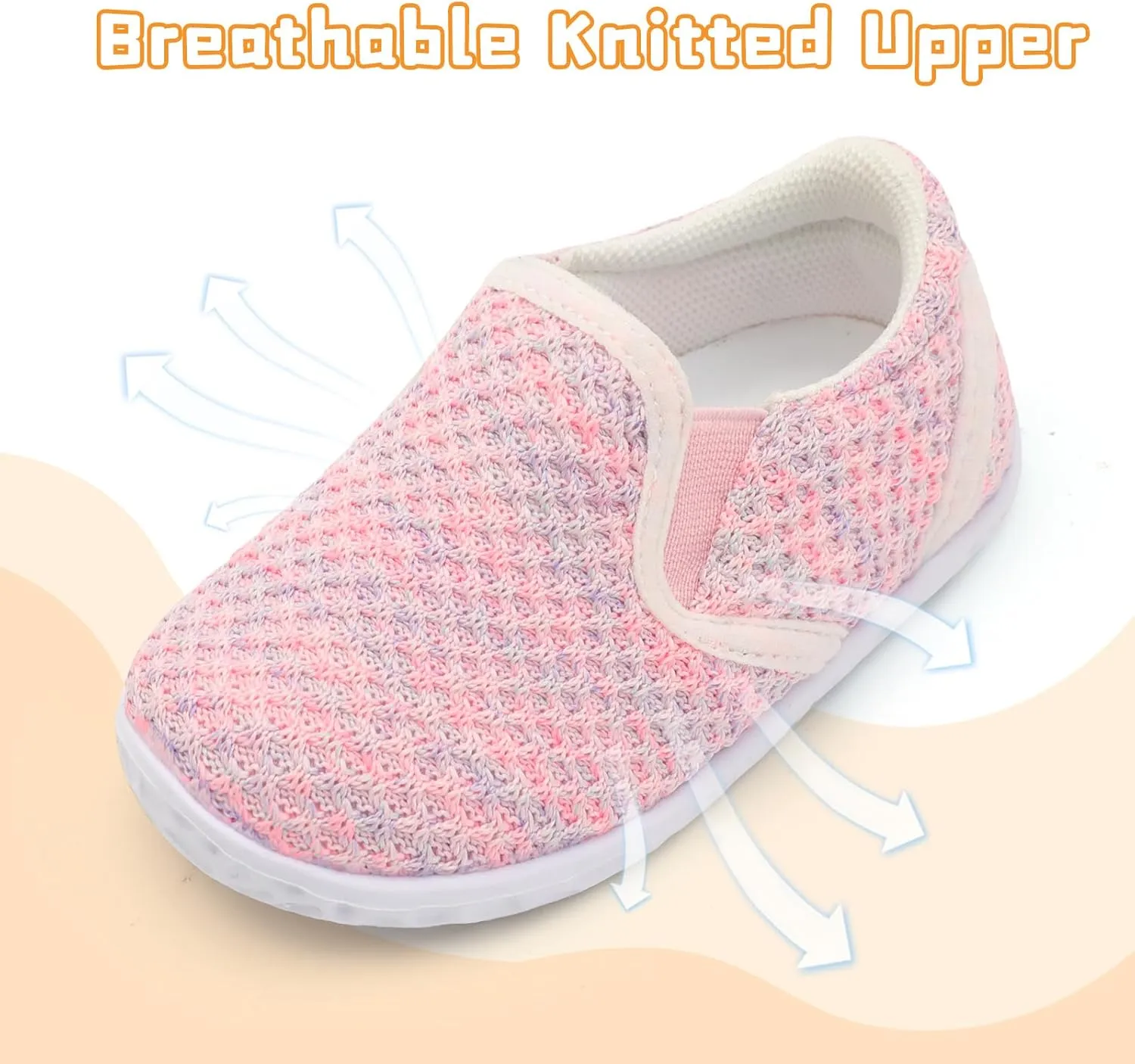 FEETCITY Unisex Baby Shoes Boys Girls Sneakers Infant Slip On First Walking Shoes Toddler Casual Star Sneaker Crib Shoes