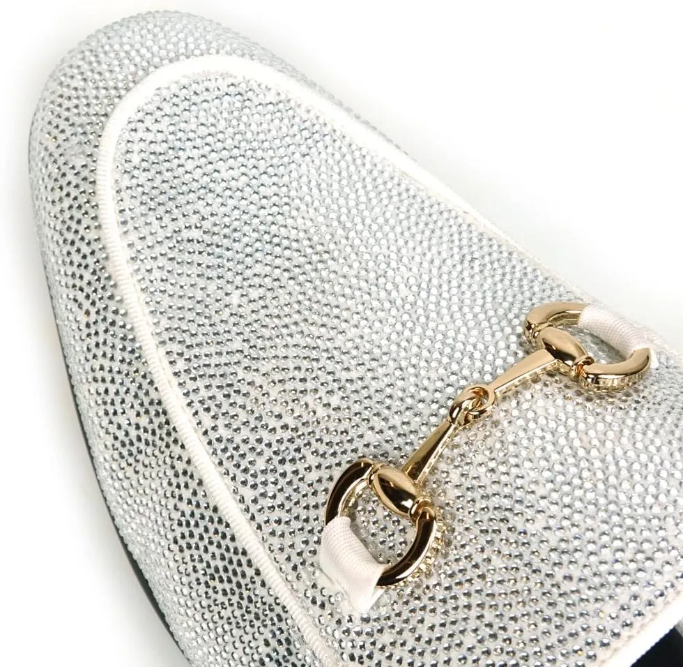 FI-7551 Suede Rhinestones Slides