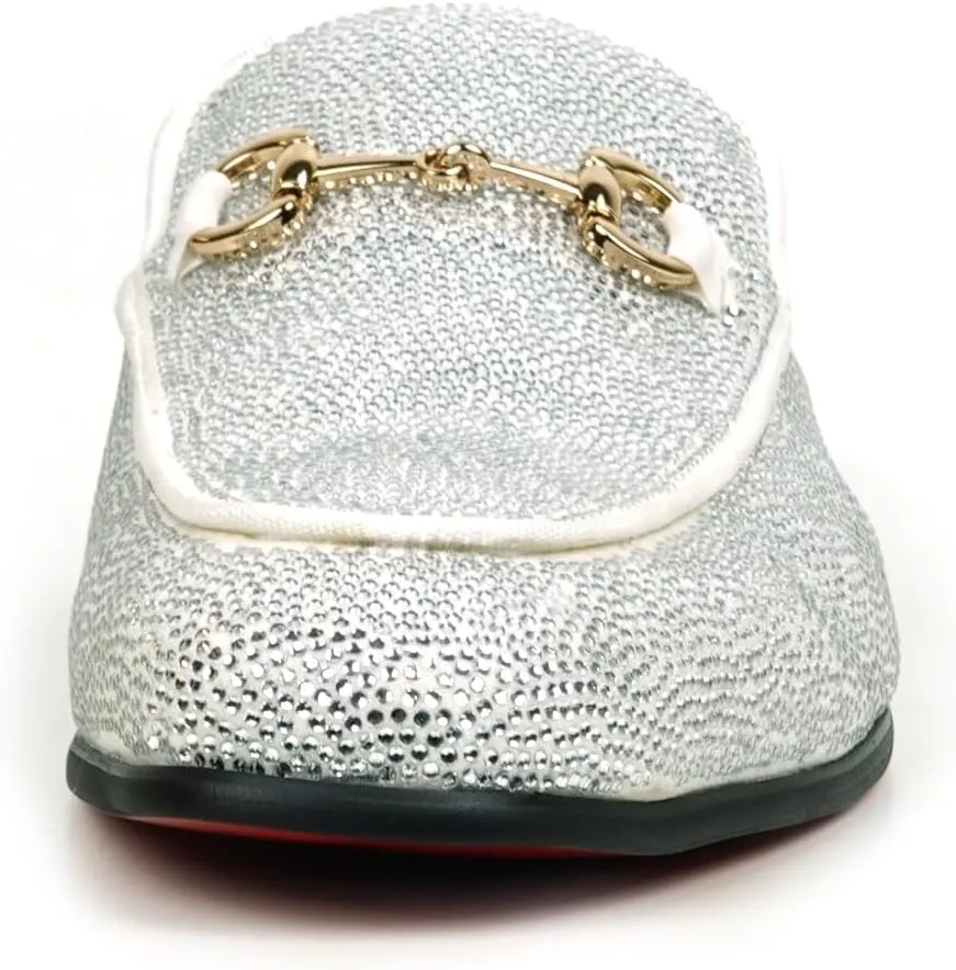 FI-7551 Suede Rhinestones Slides
