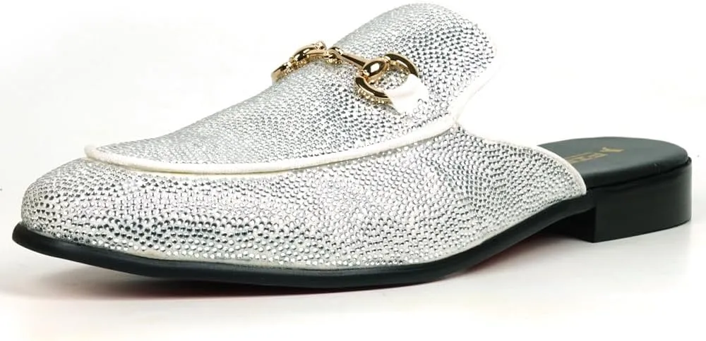 FI-7551 Suede Rhinestones Slides