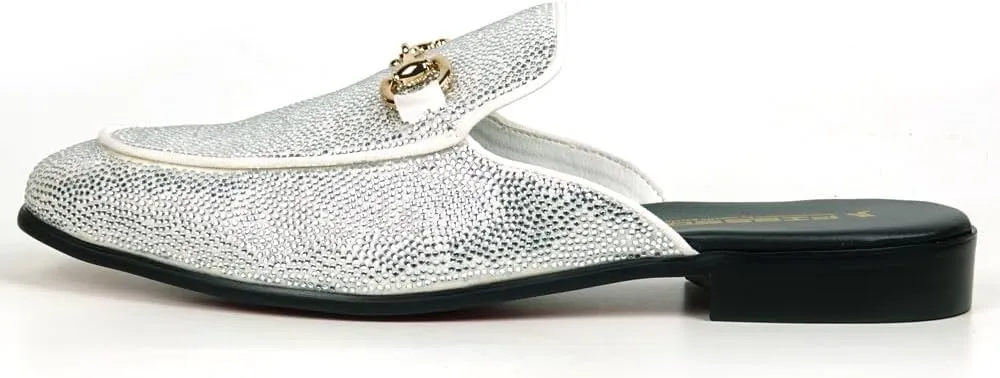 FI-7551 Suede Rhinestones Slides