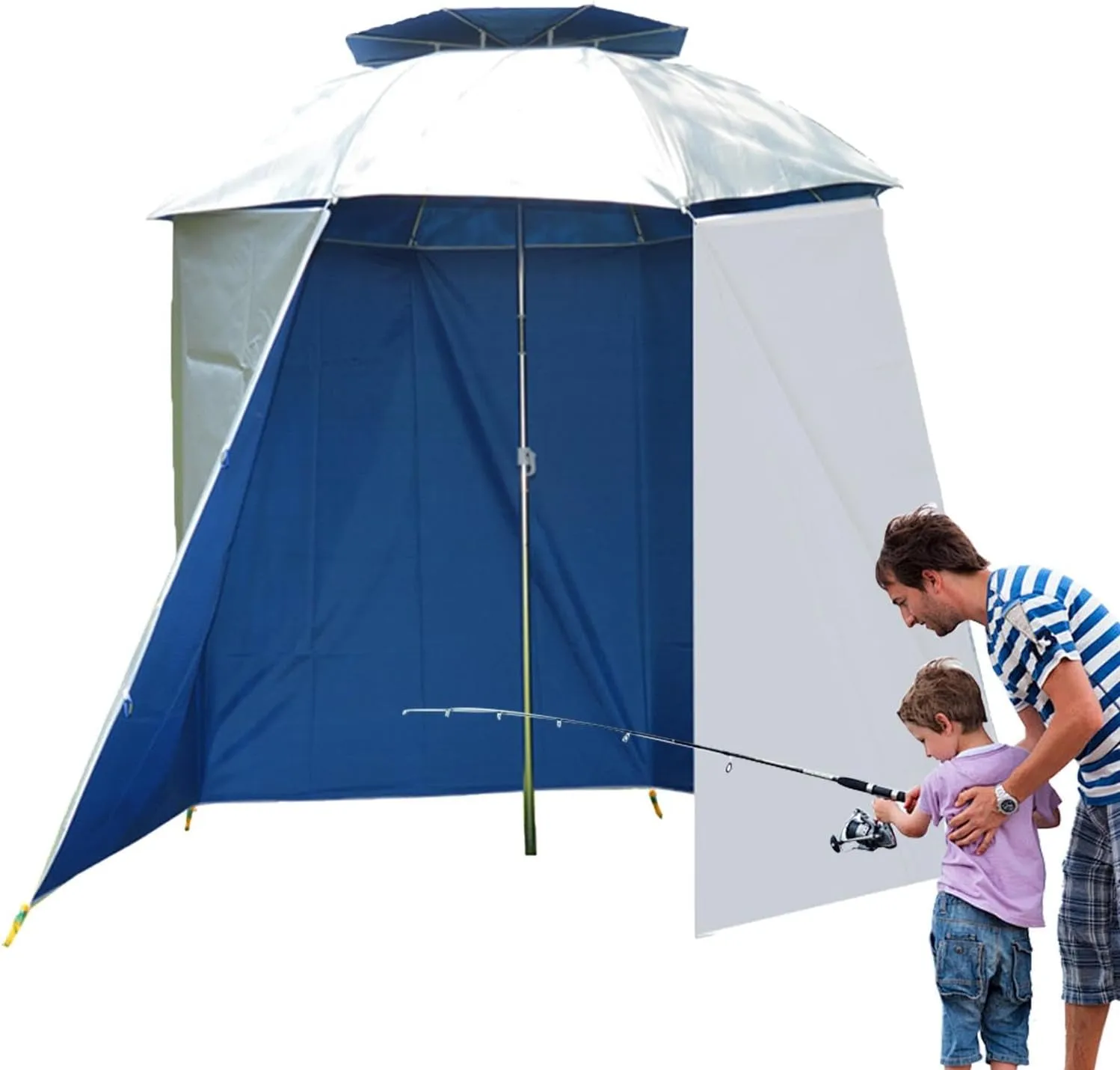Fishing Umbrella, Umbrella Shelter for Sun, Waterproof Semi-Circular Fishing Umbrella Accessories, UV Protection Fishing Parasol Surround Cloth for Sun And Rain Protection