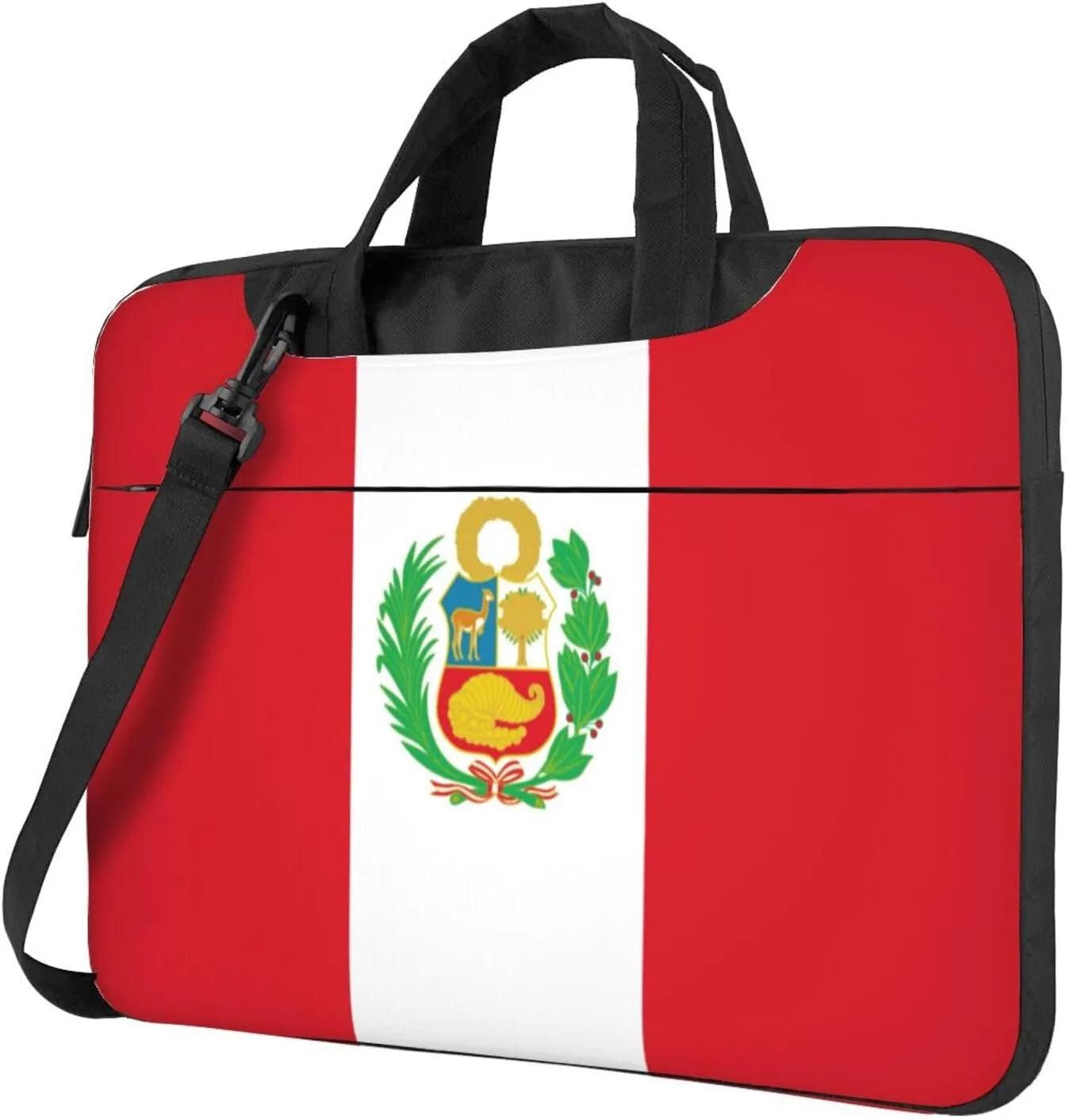 Flag of Peru Print Practical Laptop Case Laptop Bag - Stylish Messenger Bag & Laptop Shoulder Bag