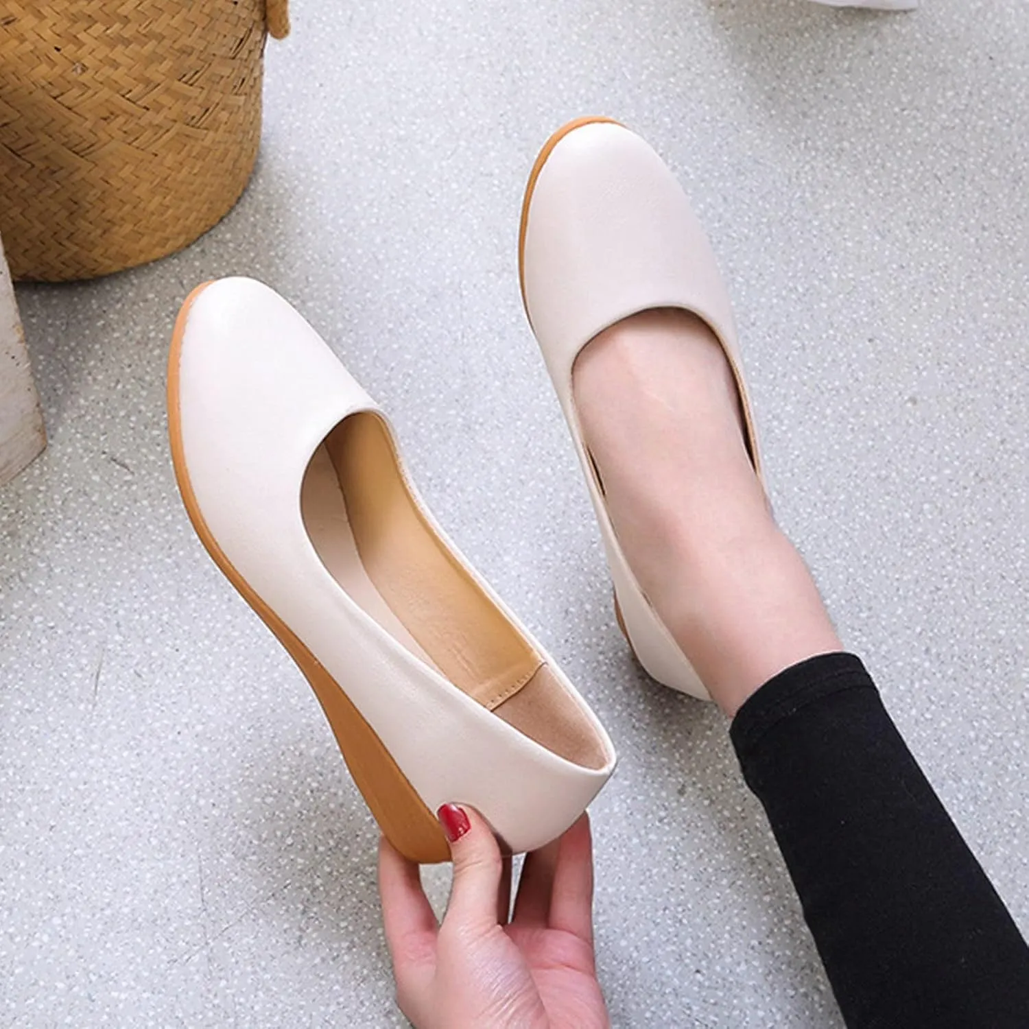 Fleece Lined Plaid Jacket Women Women Wedge Heel Mouth And Medium Single Shoes Fashion Round Dressy Low Heel Sandals