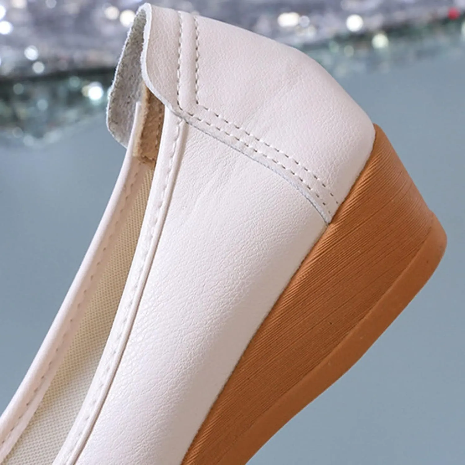 Fleece Lined Plaid Jacket Women Women Wedge Heel Mouth And Medium Single Shoes Fashion Round Dressy Low Heel Sandals