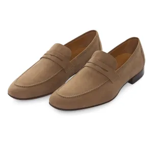 Flex and Walk Nabuk Penny Loafer in Brown