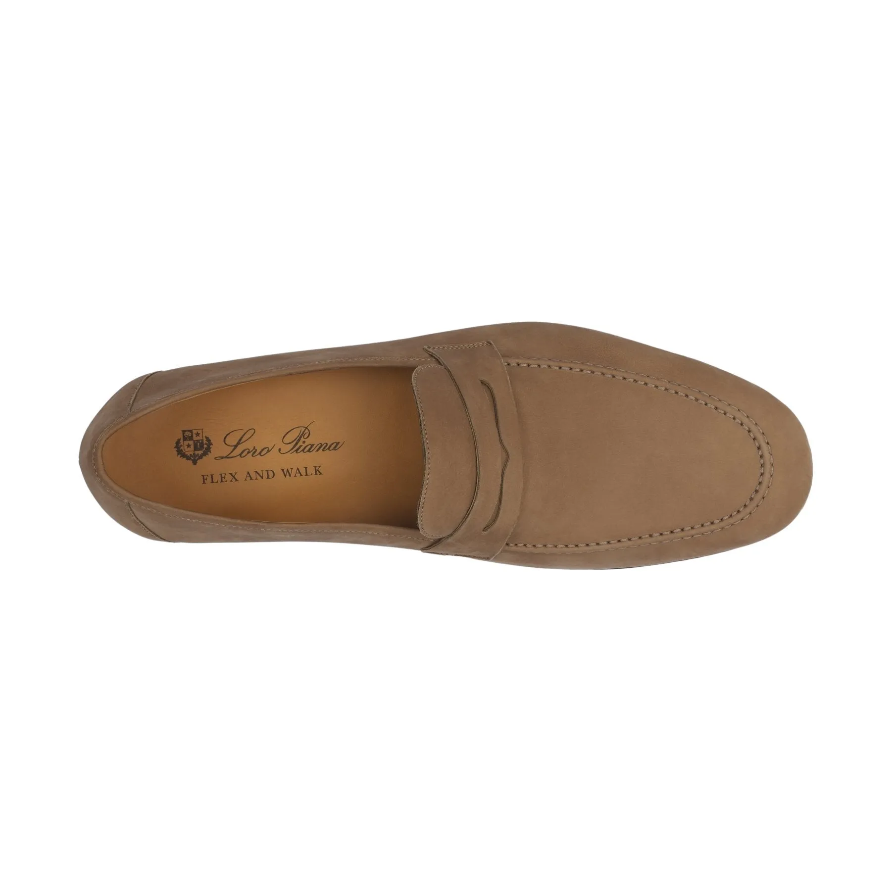 Flex and Walk Nabuk Penny Loafer in Brown