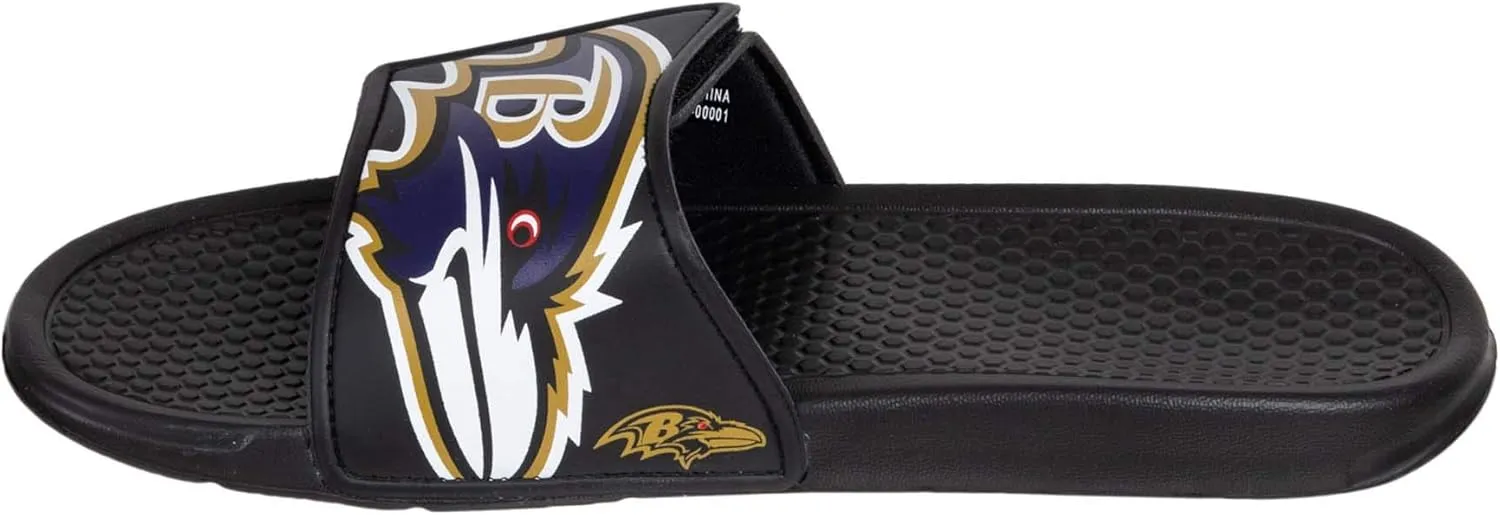 FOCO Men's NFL Team Logo Shower Sport Slide Flip Flop Sandals