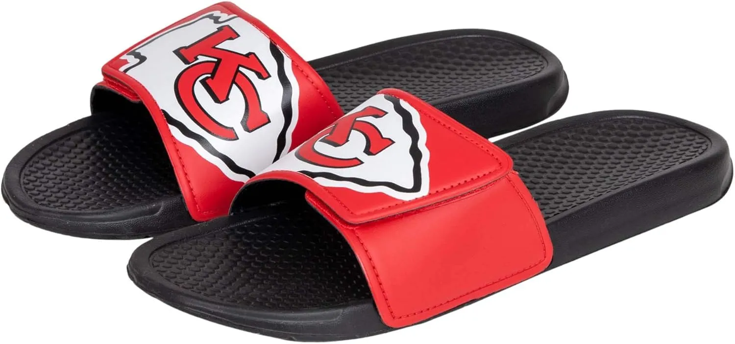 FOCO Men's NFL Team Logo Shower Sport Slide Flip Flop Sandals