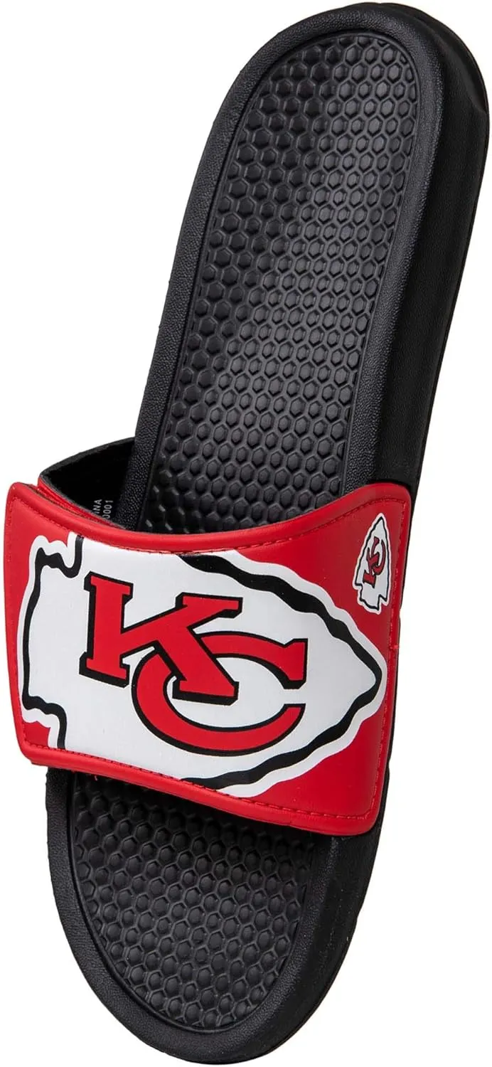 FOCO Men's NFL Team Logo Shower Sport Slide Flip Flop Sandals
