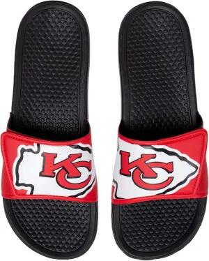 FOCO Men's NFL Team Logo Shower Sport Slide Flip Flop Sandals