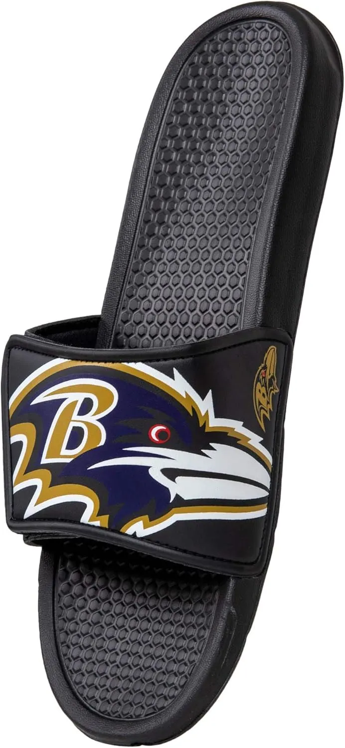 FOCO Men's NFL Team Logo Shower Sport Slide Flip Flop Sandals