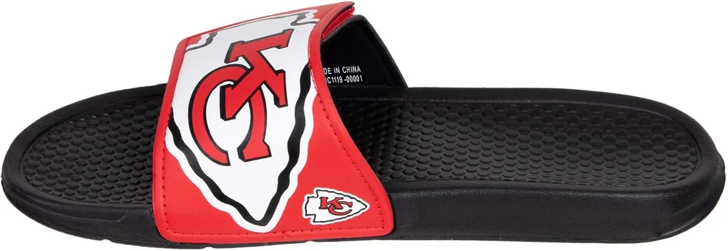 FOCO Men's NFL Team Logo Shower Sport Slide Flip Flop Sandals