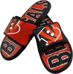 FOCO NFL Unisex Sport Shower Gel Slide Flip Flop Sandals Colorblock Big Logo