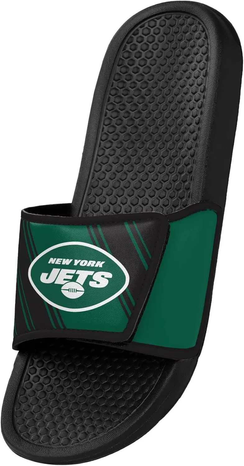 FOCO Youth NFL Logo Sport Shower Legacy Slide Flip Flop Sandals