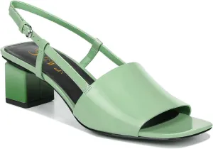 FOWT Women Gradient Color Mules Slingback Open Square Toe Mules Backless Cube Heels Ankle Buckles Strap Pumps Mid Chunky Heels Patent Leather Shoes s Fall Party Daily Shoes Size 4-16 US
