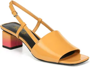 FOWT Women Gradient Color Mules Slingback Open Square Toe Mules Backless Cube Heels Ankle Buckles Strap Pumps Mid Chunky Heels Patent Leather Shoes s Fall Party Daily Shoes Size 4-16 US