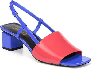 FOWT Women Gradient Color Mules Slingback Open Square Toe Mules Backless Cube Heels Ankle Buckles Strap Pumps Mid Chunky Heels Patent Leather Shoes s Fall Party Daily Shoes Size 4-16 US