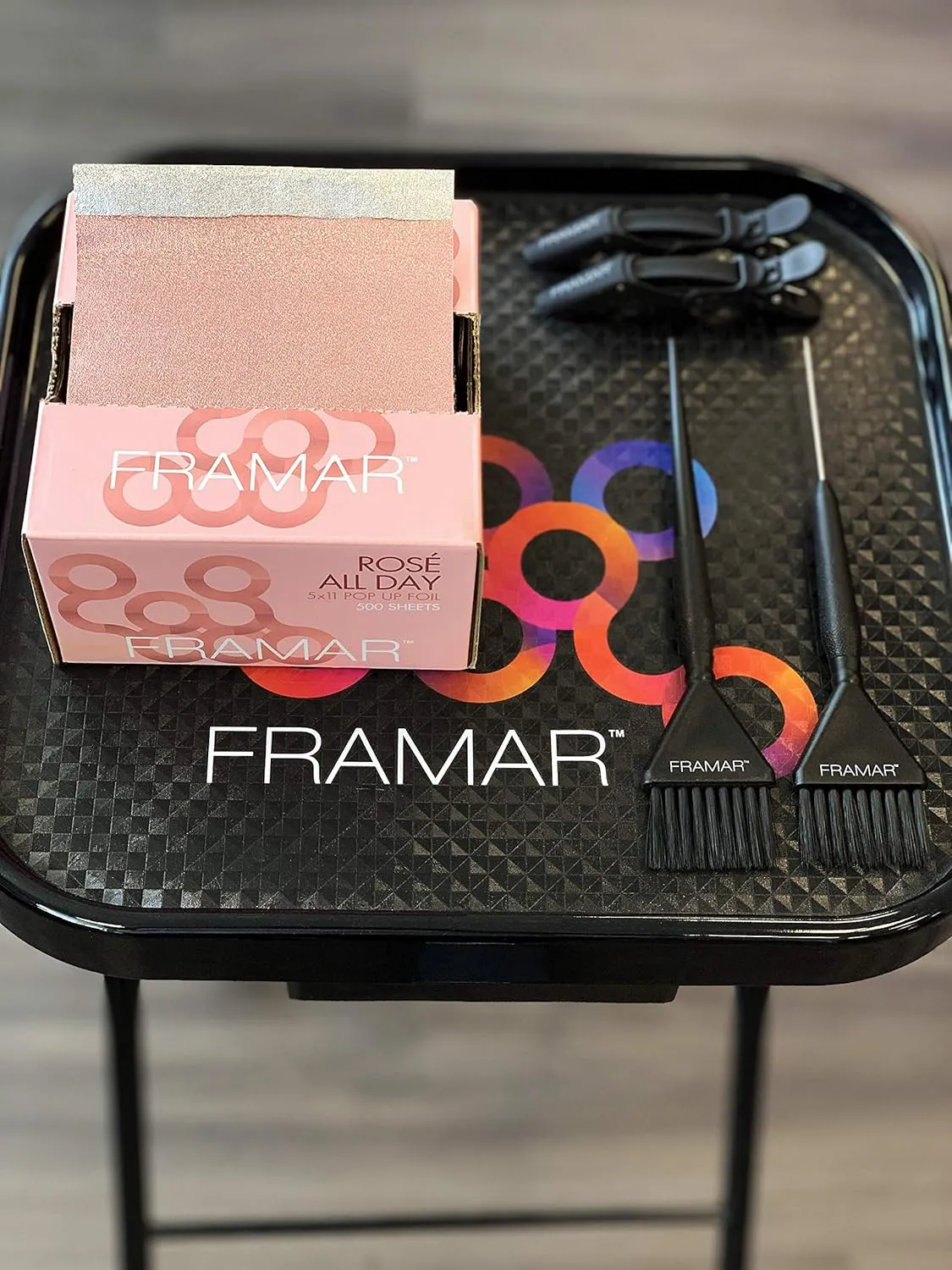 Framar Rosé Hair Foils For Highlighting - Pop Up Hair Foil, Highlight Foils For Hair, Aluminum Foil Sheets, Salon Foils For Hair Stylist, Hair Dye Supplies, Non Slip 500 Pop Up Foil Sheets