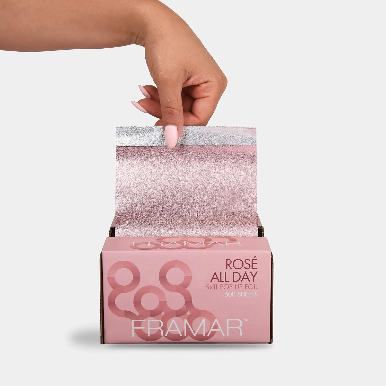 Framar Rosé Hair Foils For Highlighting - Pop Up Hair Foil, Highlight Foils For Hair, Aluminum Foil Sheets, Salon Foils For Hair Stylist, Hair Dye Supplies, Non Slip 500 Pop Up Foil Sheets
