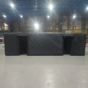 Fun Maze Bouncy Castle Large Inflatable Halloween Haunted Maze for Outdoor Toys (23.6x11.8x6.6ft with Blower)