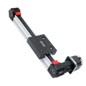 FUYU FPB45 CNC Linear Rail Slide Guide Belt Drive Linear Stage Motion Actuator Router Parts Motorized Nema Stepper Servo Motor[500mm Stroke Work Size]