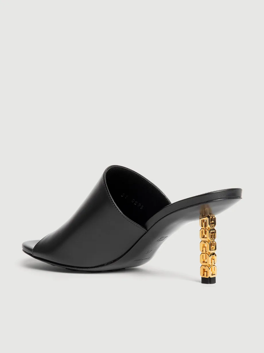 G Cube Leather Mules