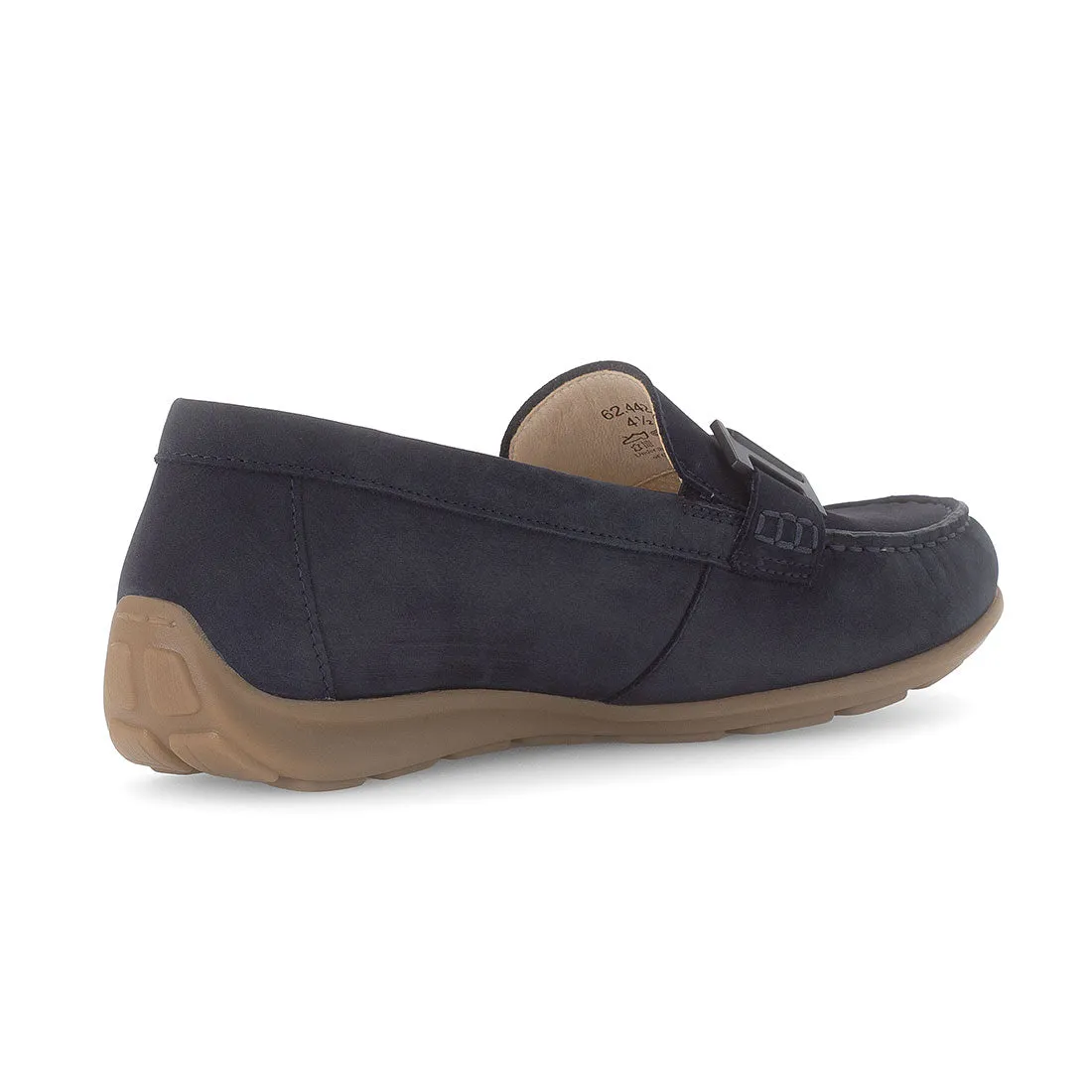 GABOR Blå nubuck loafer, med spænde