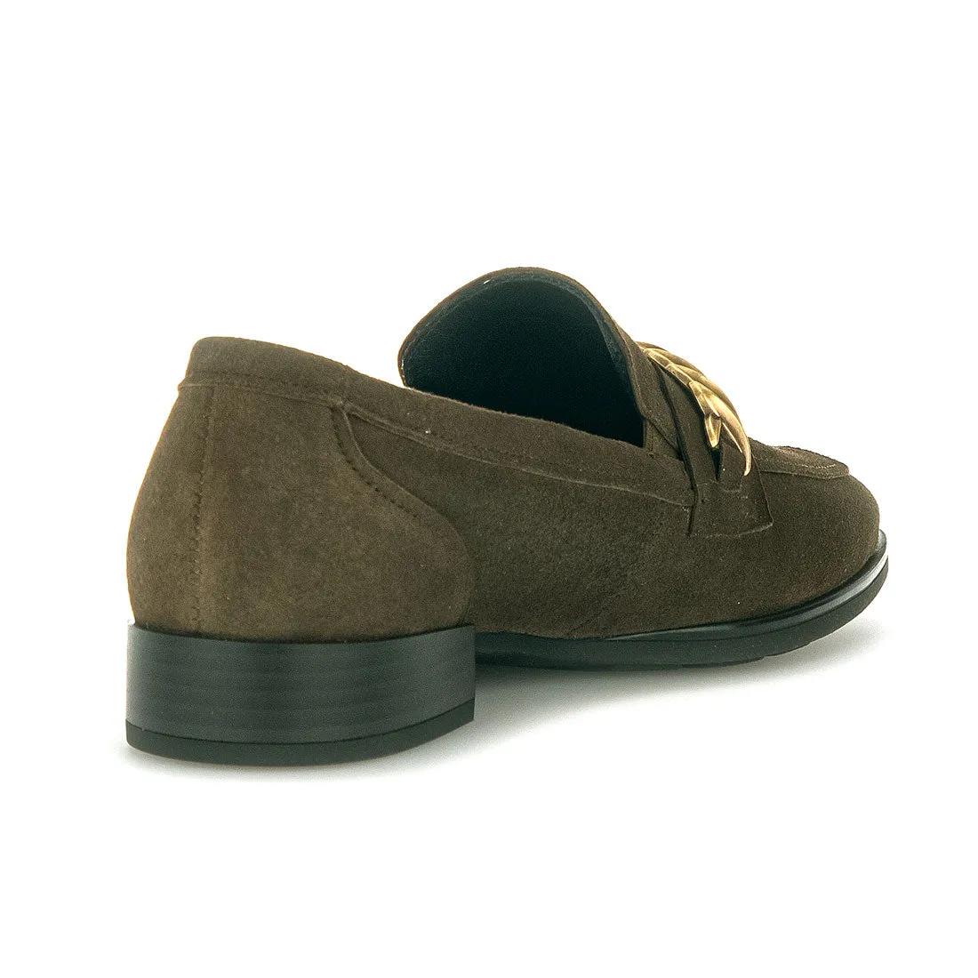 GABOR Oliven grøn ruskin d loafer m. bidsel