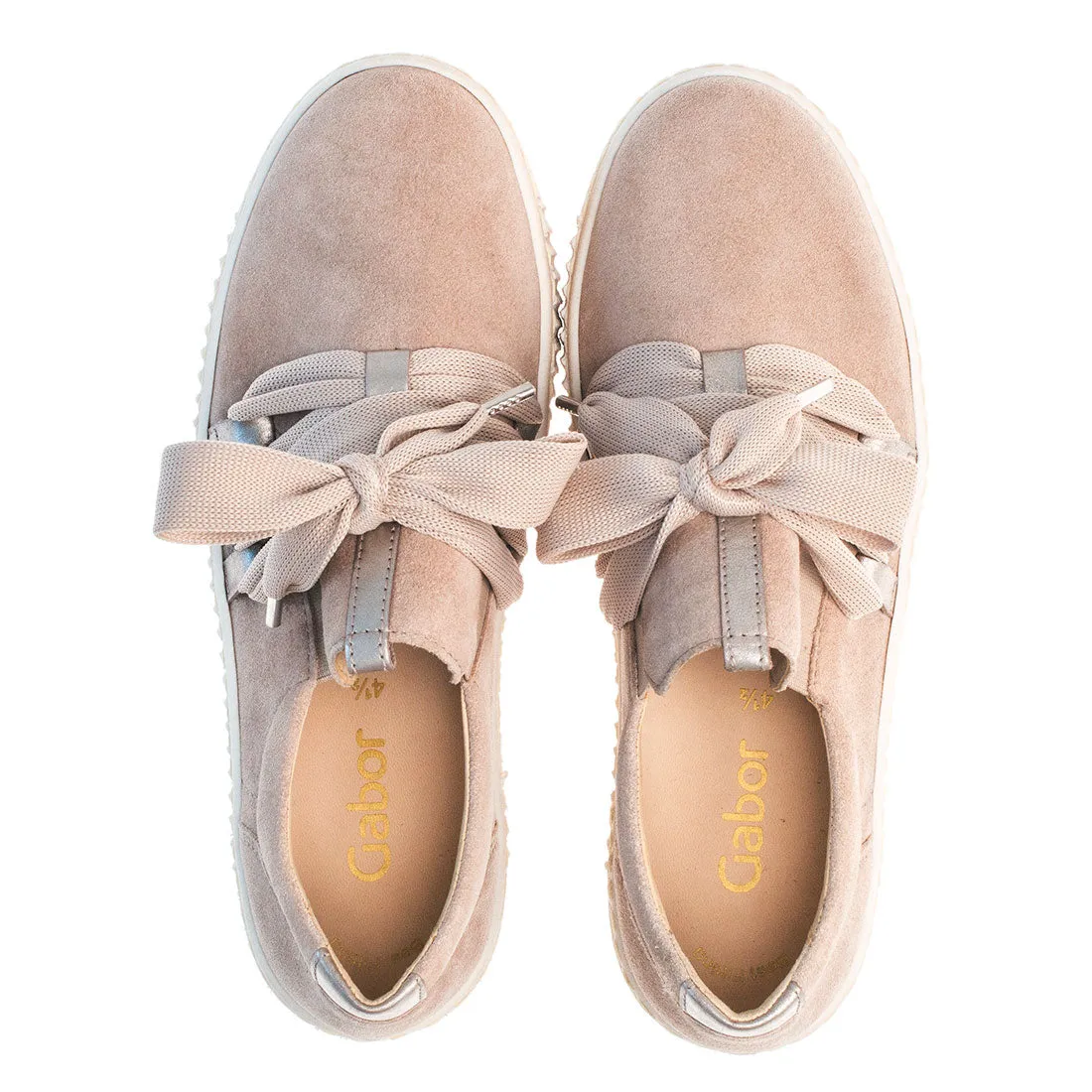 GABOR Sand ruskind stik i sneaker