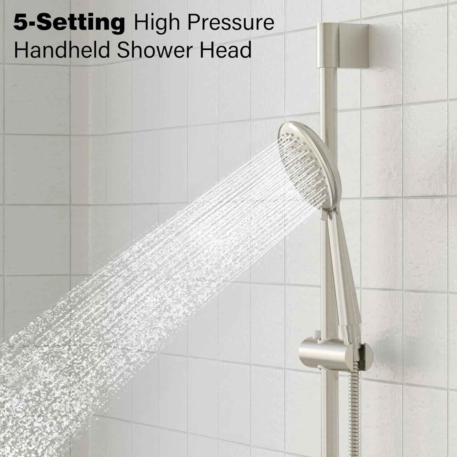Gabrylly Shower System, High Pressure 12" Rain Shower Head with Handheld Shower, Wall Mounted Slide Bar Shower Faucet Set Complete, Shower Combo Set with Shower Valve,Brushed Nickel