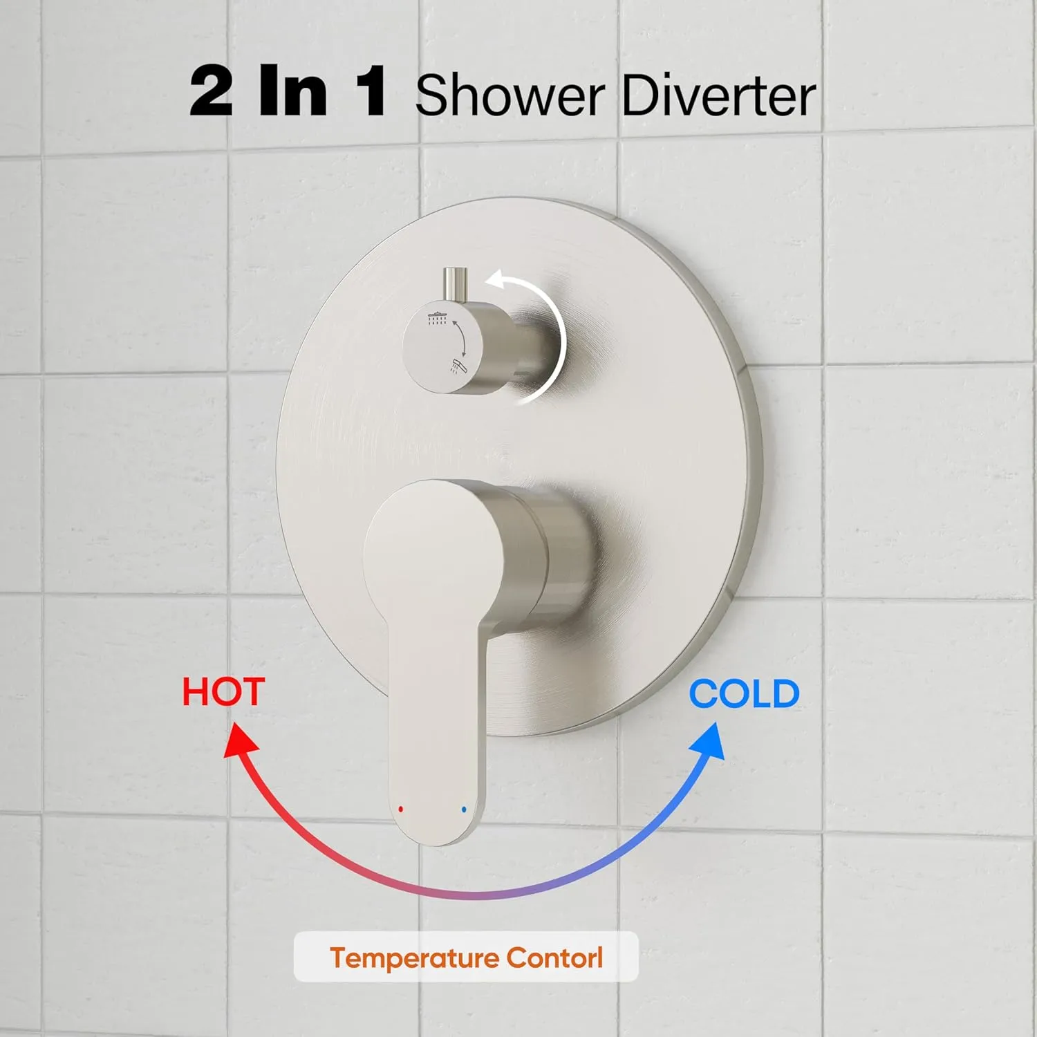 Gabrylly Shower System, High Pressure 12" Rain Shower Head with Handheld Shower, Wall Mounted Slide Bar Shower Faucet Set Complete, Shower Combo Set with Shower Valve,Brushed Nickel