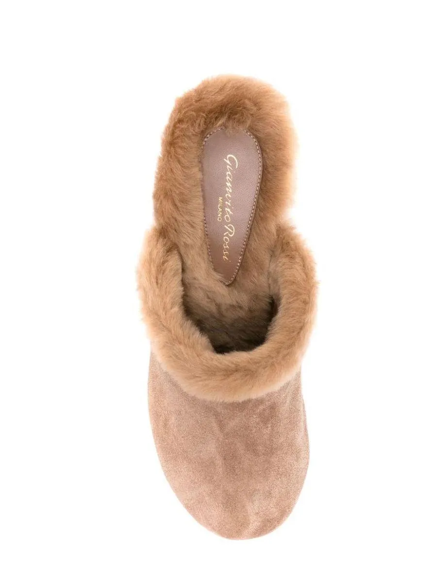 Gianvito Rossi Lyss Suede Heel Mules