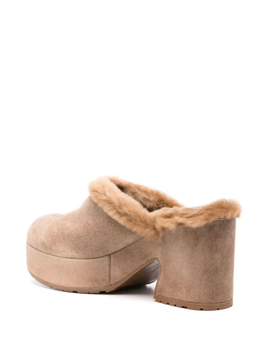 Gianvito Rossi Lyss Suede Heel Mules